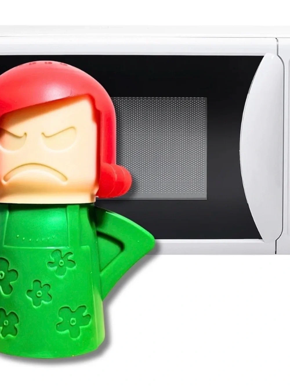 Angry Mama Red-Headed Green Microwave Cleaner